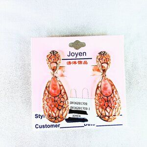 New Double Tear Earrings (Rose Gold)